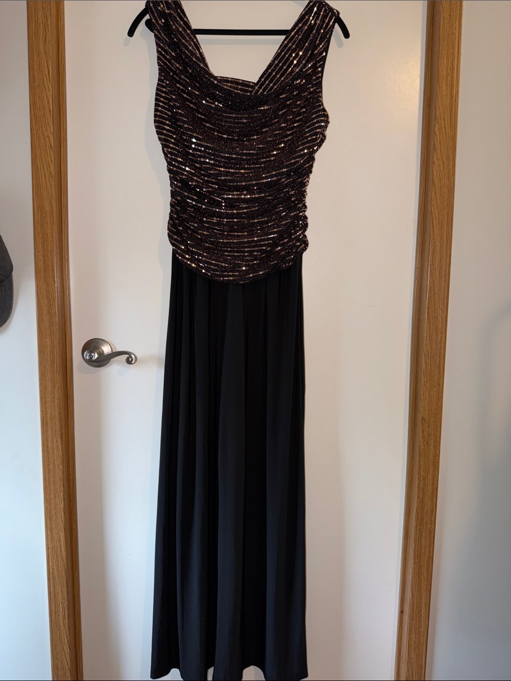R&M Richards Jumpsuit  with Metallic Copper Bodice